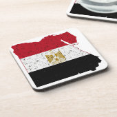 エジプト国旗の地図クラックル コースター (左側)