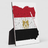 エジプト国旗の地図クラックル フォトプラーク (側面)