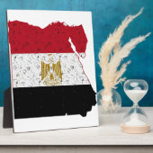 エジプト国旗の地図クラックル フォトプラーク (側面)