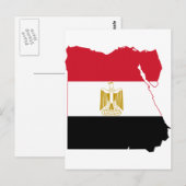 エジプト国旗の地図EG ポストカード (正面/裏面)