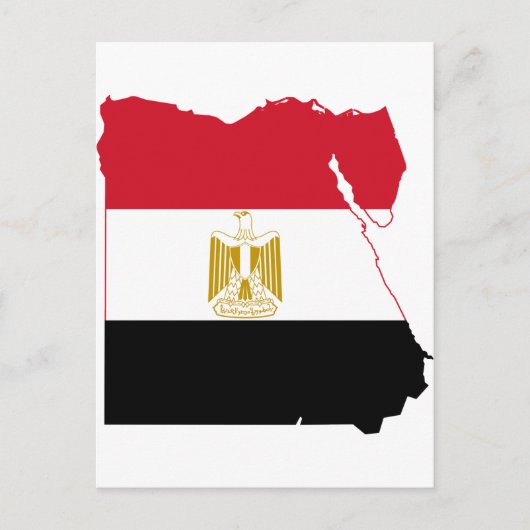 エジプト国旗の地図EG ポストカード (正面)