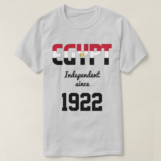 エジプト国旗の独立性お祝いTシャツ Tシャツ (デザイン正面)