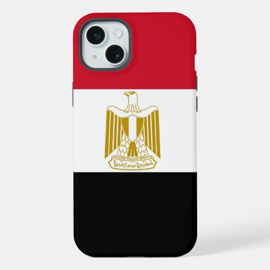 エジプト国旗のApple iPhone 15 Plusケース iPhoneケース (裏面)
