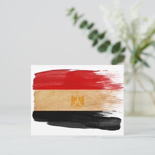 エジプト国旗はがき ポストカード (スタンド正面)