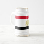 エジプト国旗を持つマグカップ ビールジョッキ (正面左)