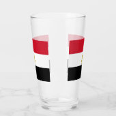 エジプト国旗を持つ愛国的なガラスのカップ タンブラーグラス (左)