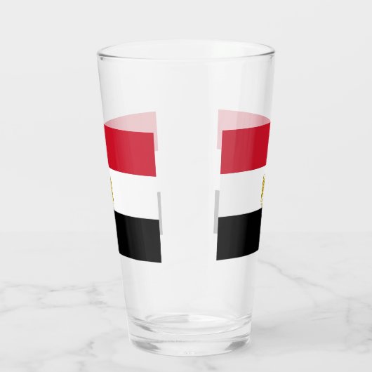 エジプト国旗を持つ愛国的なガラスのカップ タンブラーグラス (右)