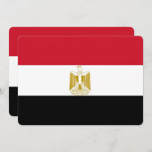 エジプト国旗を持つ愛国的招待状 招待状 (正面/裏面)