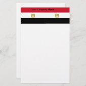 エジプト国旗を持つ文房具 便箋 (正面/裏面)