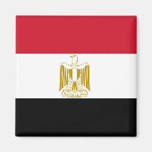 エジプト国旗を掲げた磁石 マグネット (正面)
