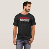 エジプト国旗エジプトのカイロ中東砂丘ピラミッド Tシャツ (正面フル)