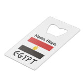 エジプト国旗カスタマイズ名前入り クレジットカード栓抜き (裏面アングル)