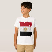 エジプト国旗マップクラックル Tシャツ (正面フル)