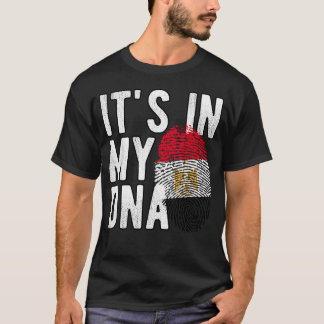 エジプト国旗 エジプトのDNAに刻まれた遺産 Tシャツ
