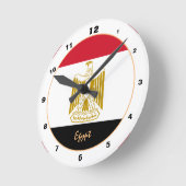 エジプト国旗、エジプトトレンディーファッション/デザイン時計 ラウンド壁時計 (傾斜)