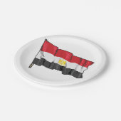 エジプト国旗 ペーパープレート (アングル)