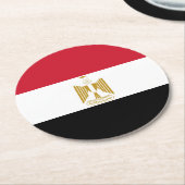 エジプト国旗 ラウンドペーパーコースター (アングル)