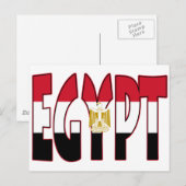 エジプト国旗/単語 ポストカード (正面/裏面)