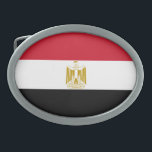 エジプト国旗 卵形バックル<br><div class="desc">エジプトの愛国国旗。</div>