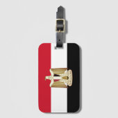 エジプト国旗（大きな紋章を持つ） ラゲッジタグ (正面縦)