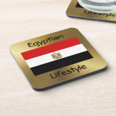 エジプト国旗+文字コースター コースター (左側)