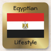 エジプト国旗+文字コースター コースター (正面)