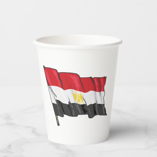エジプト国旗 紙コップ (正面)