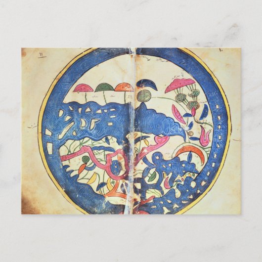 エジプト地図、1348 ポストカード (正面)