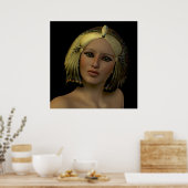 エジプト女性01プリント ポスター (キッチン)