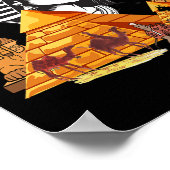 エジプト女王クレオパトラ頭ピラミッド古代エギップ ポスター (角)