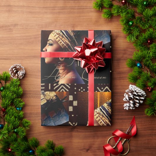 エジプト女王ネフェティティ ラッピングペーパー (クリスマスギフト)