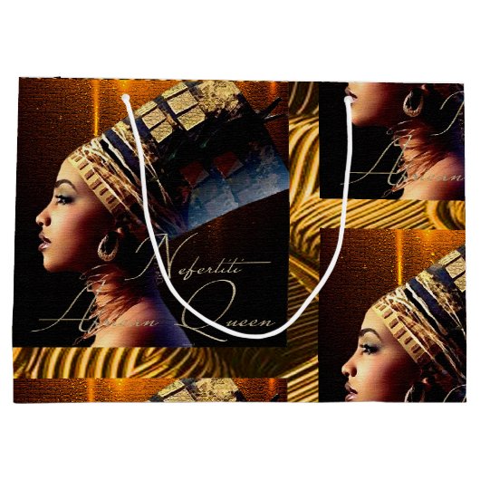 エジプト女王ネフェティティ ラージペーパーバッグ (裏面)