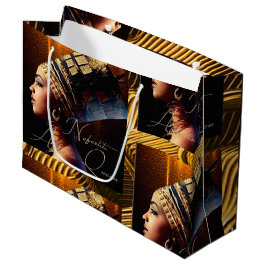 エジプト女王ネフェティティ ラージペーパーバッグ