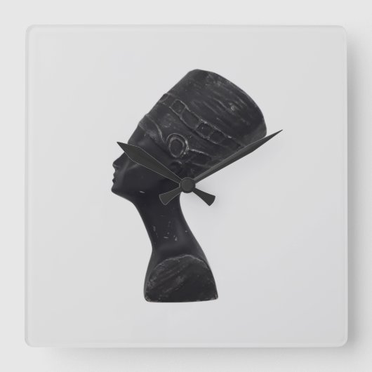 エジプト女王ネフェルティ スクエア壁時計 (正面)