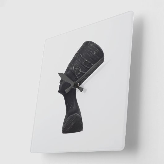 エジプト女王ネフェルティ スクエア壁時計 (傾斜)