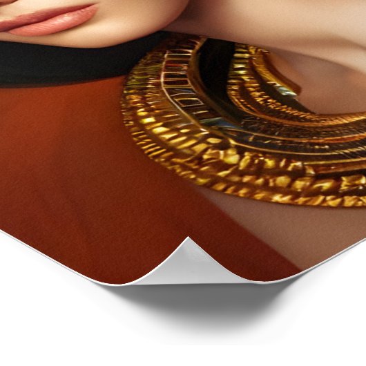 エジプト女王ファンタジー美術 ポスター (角)