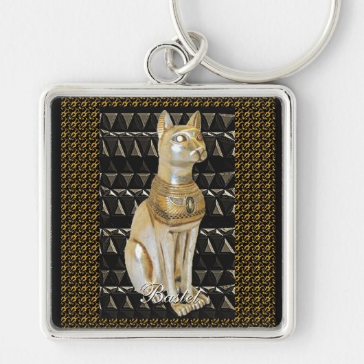 エジプト女神キャットキーチェーン(Bastet Egyptid Cat Key Chain) キーホルダー (正面)
