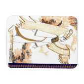 エジプト女神スケッチフレキシブル冷蔵庫 マグネット (横)