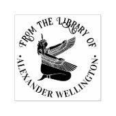 エジプト女神マアットのシルエット図書名 セルフインキングスタンプ (デザイン)