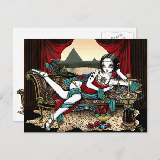 エジプト女神マアットエンジェルポストカード ポストカード (正面/裏面)