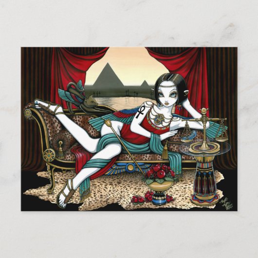 エジプト女神マアットエンジェルポストカード ポストカード (正面)