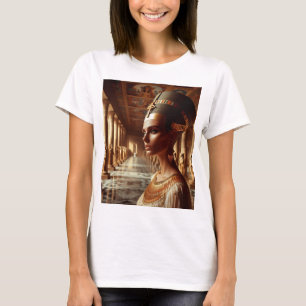 エジプト威厳のあるクィーンアート:古代の王族金ゴールド Tシャツ