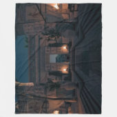 エジプト寺院 フリースブランケット (正面)