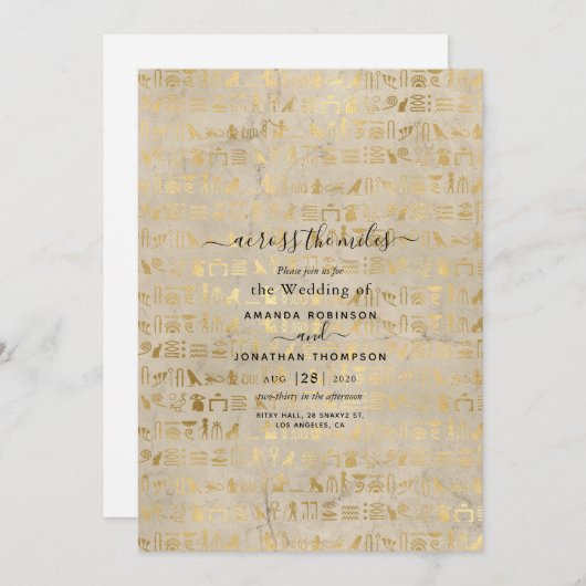 エジプト招待状 招待状 (正面/裏面)