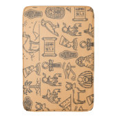 エジプト文字の記号の背景 バスマット (正面縦)