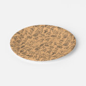 エジプト文字の記号の背景 ペーパープレート (アングル)