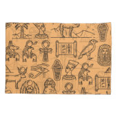 エジプト文字の記号の背景 枕カバー (裏面-左)