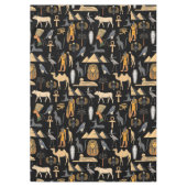 エジプト文字の記号パターンの背景 テーブルクロス (正面)