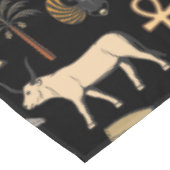 エジプト文字の記号パターンの背景 テーブルクロス (アングル)