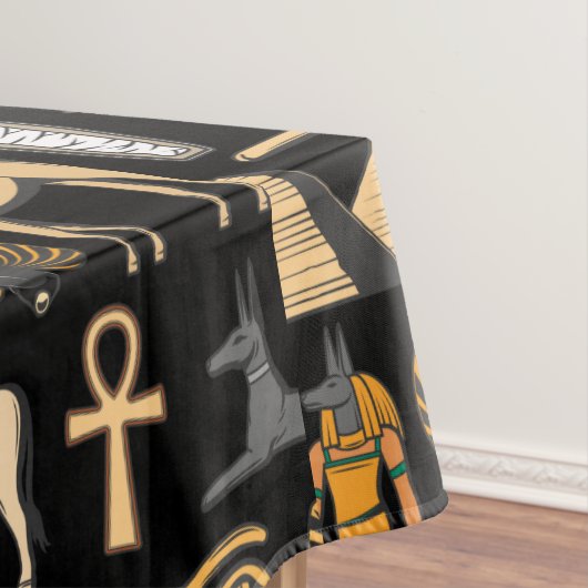 エジプト文字の記号パターンの背景 テーブルクロス (インサイチュ)